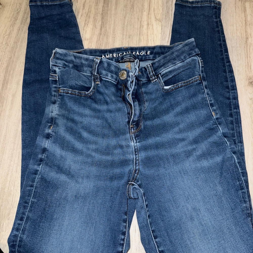 American Eagle Outfitters High Rise Dark Blue Jeans